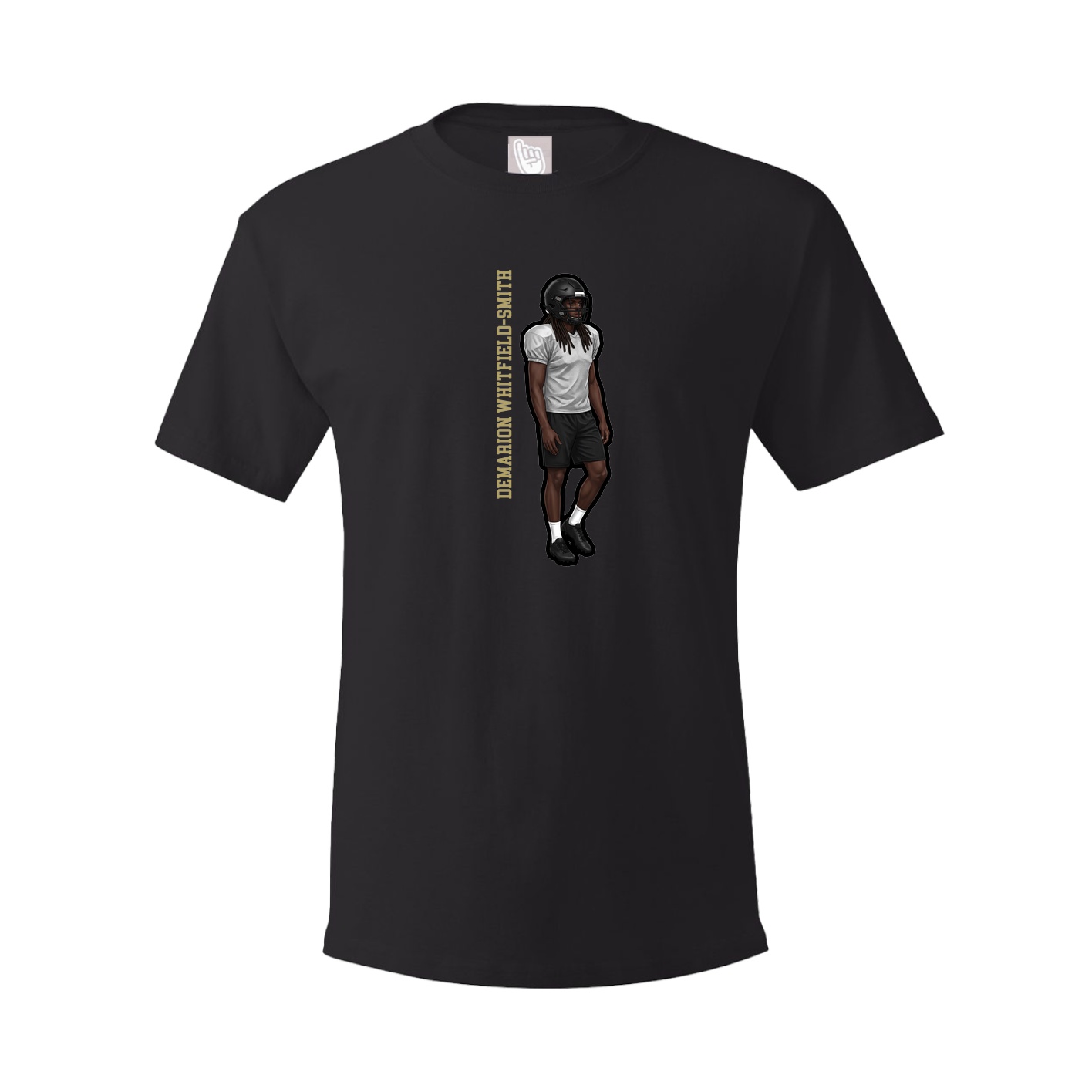 Youth Tee — Name Vertical in Black