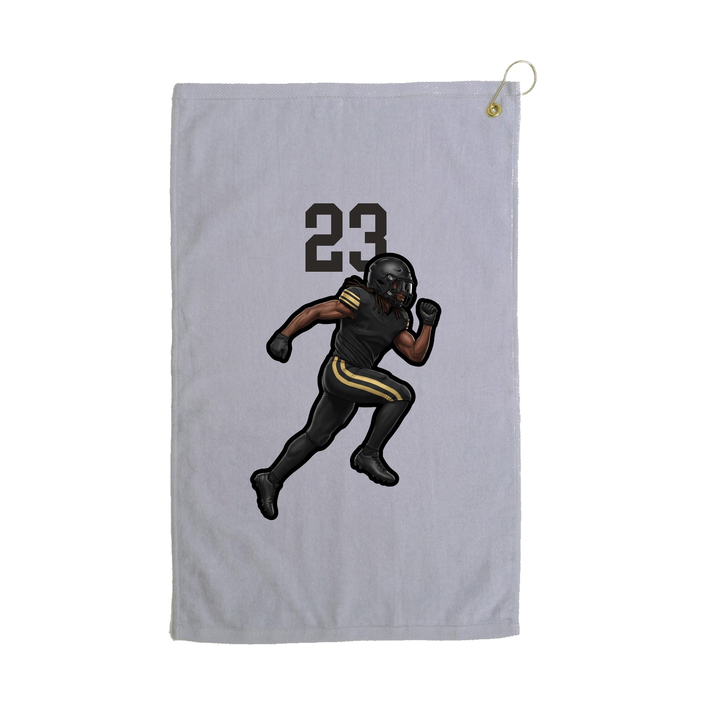 Golf Towel — Number Top in Grey