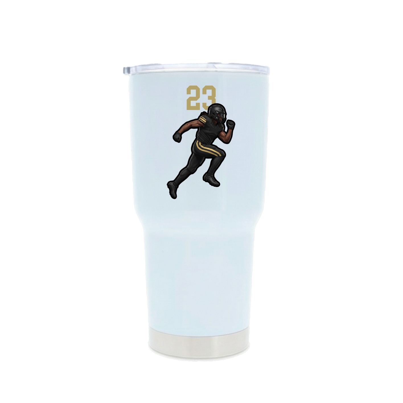 30oz Stainless Steel Tumbler — Number Top in White