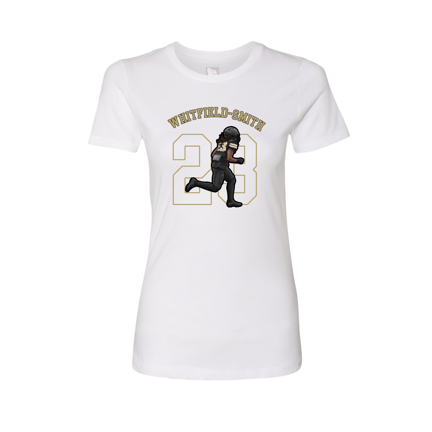 Fitted Women's Tee — Shirsey Arch in White