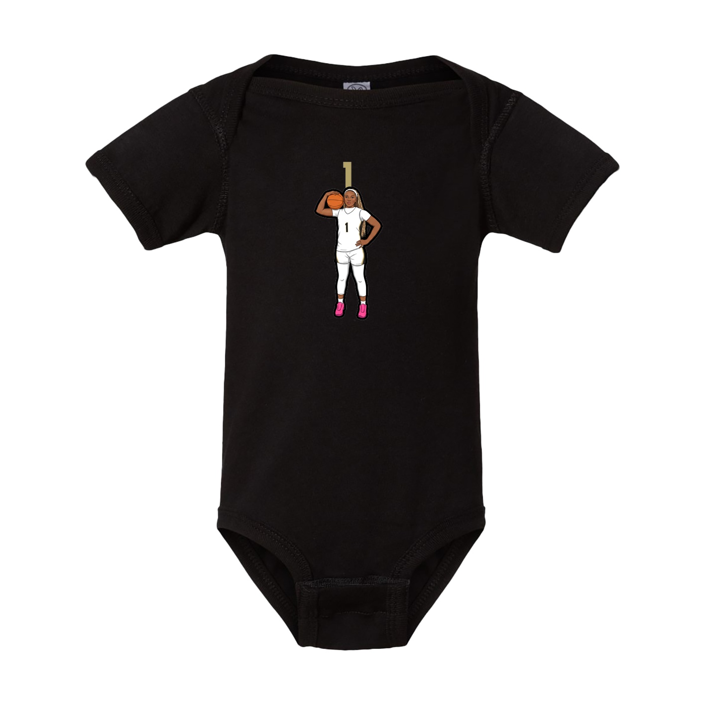Baby Onesie — Number Top in Black