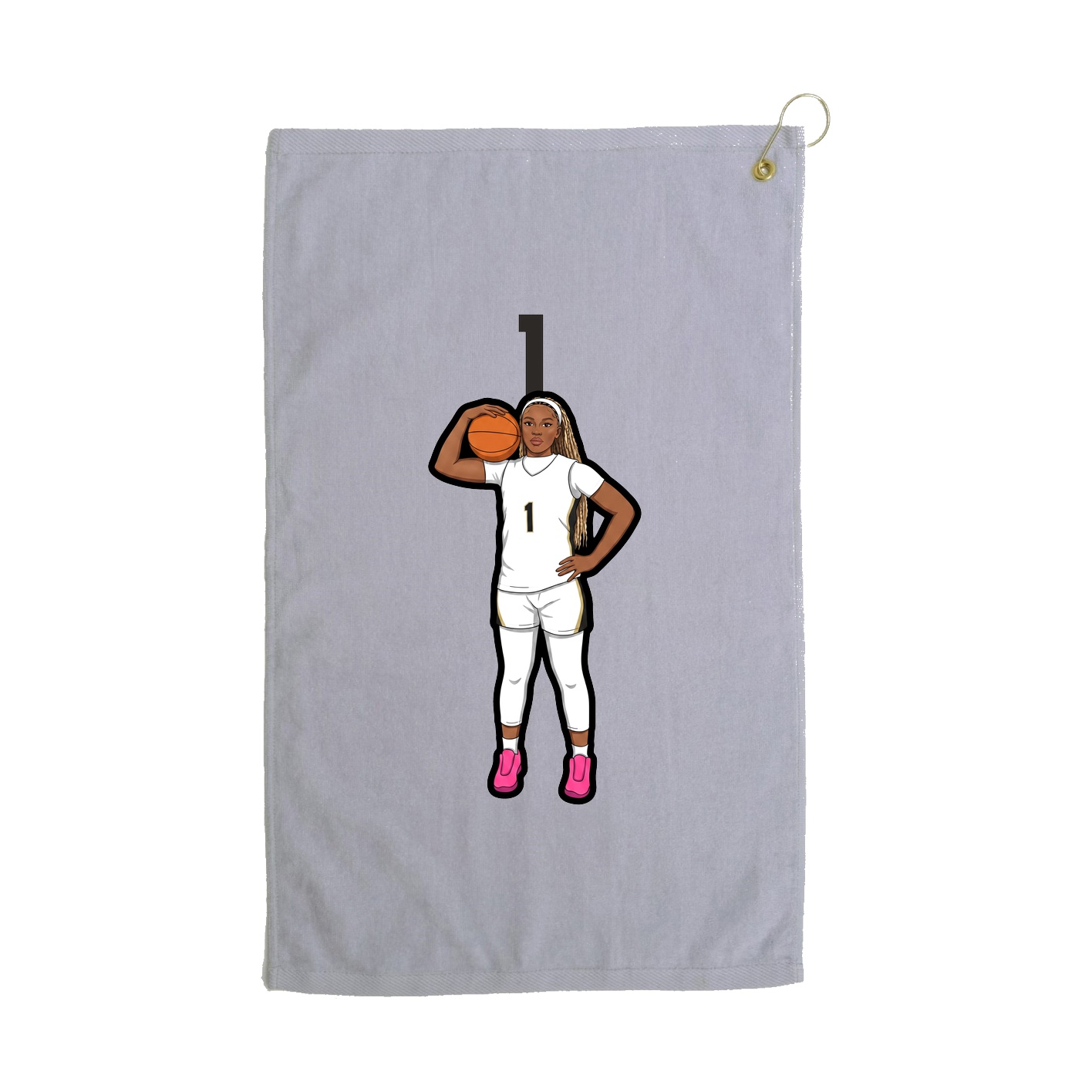 Golf Towel — Number Top in Grey