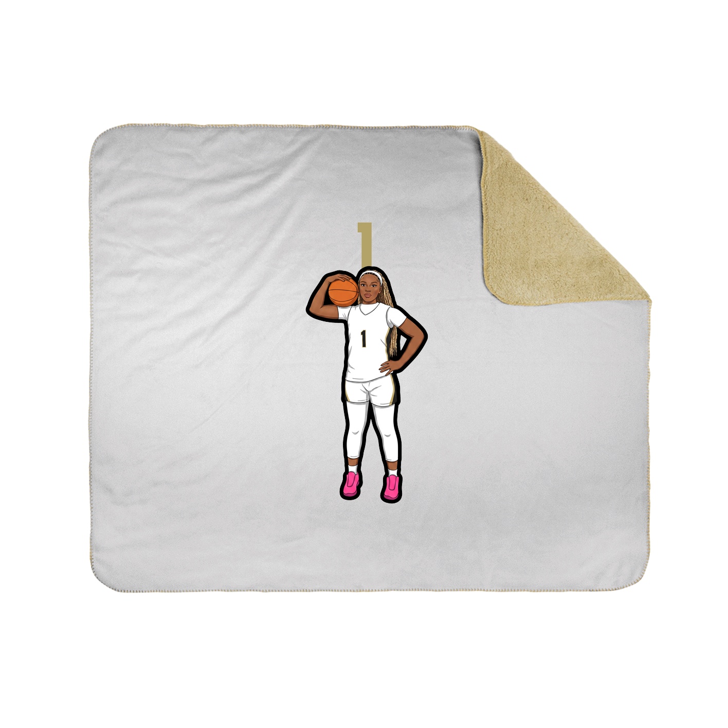 Throw Blanket — Number Top in White