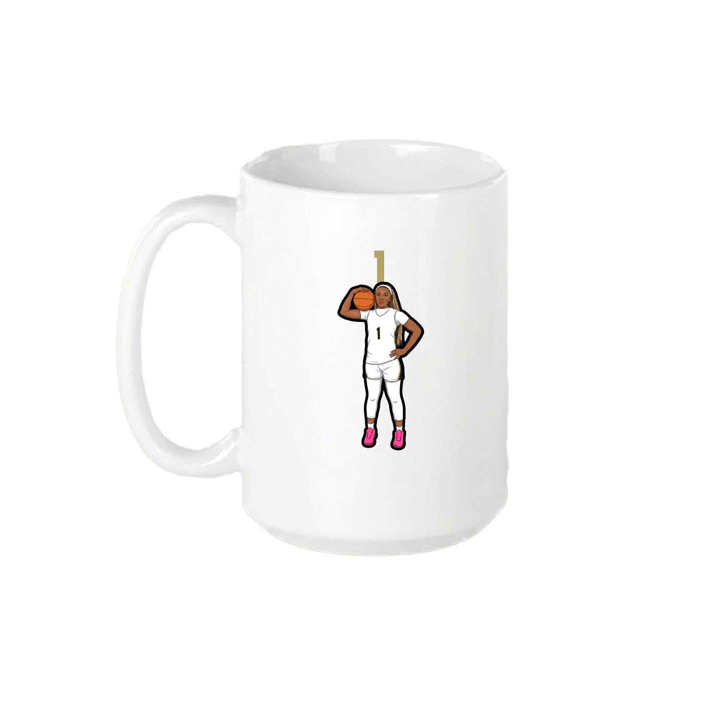 15oz Coffee Mug — Number Top in White
