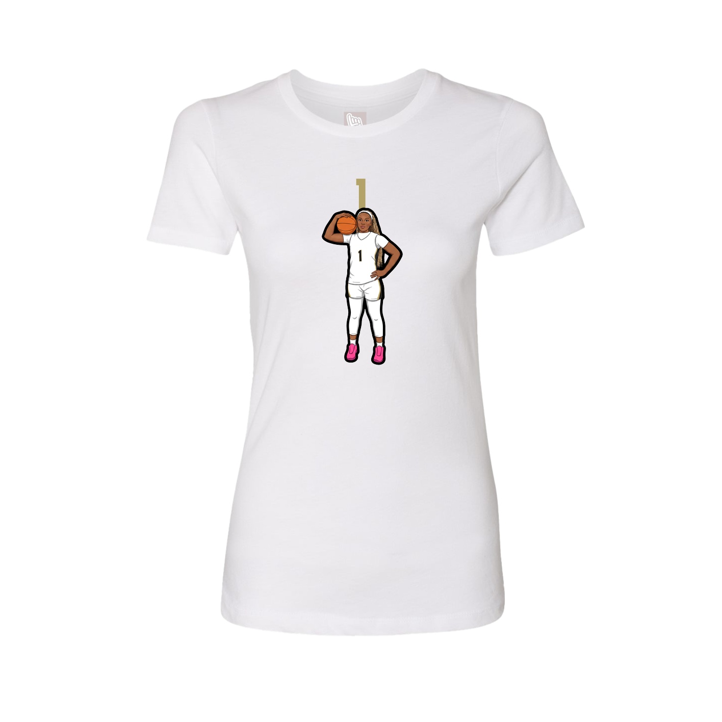 Womens Tee — Number Top in White