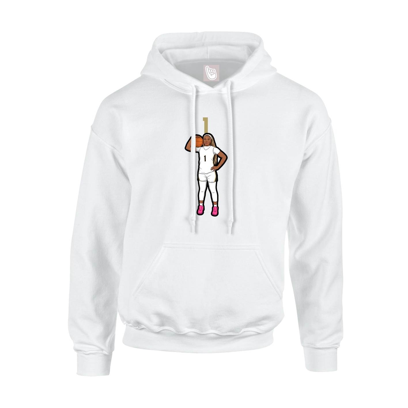 Hoodie — Number Top in White