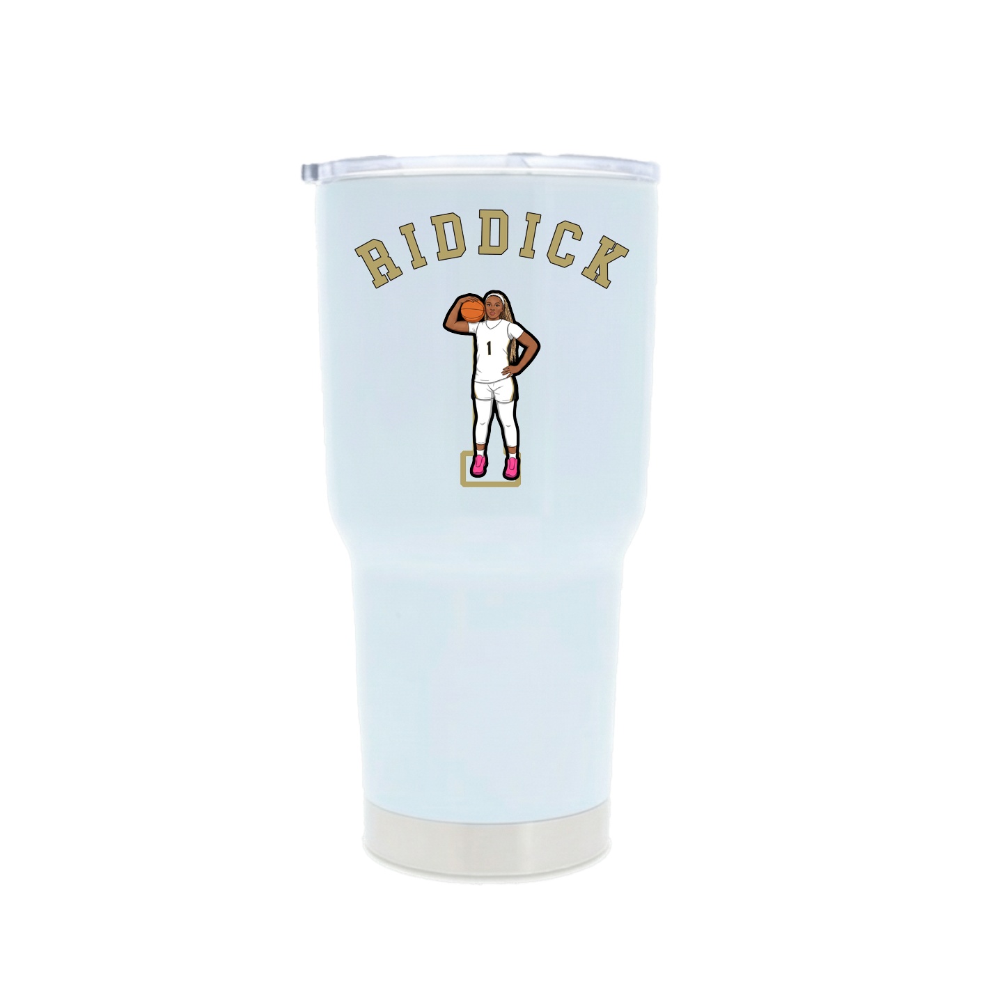 30oz Stainless Steel Tumbler — Shirsey Arch in White