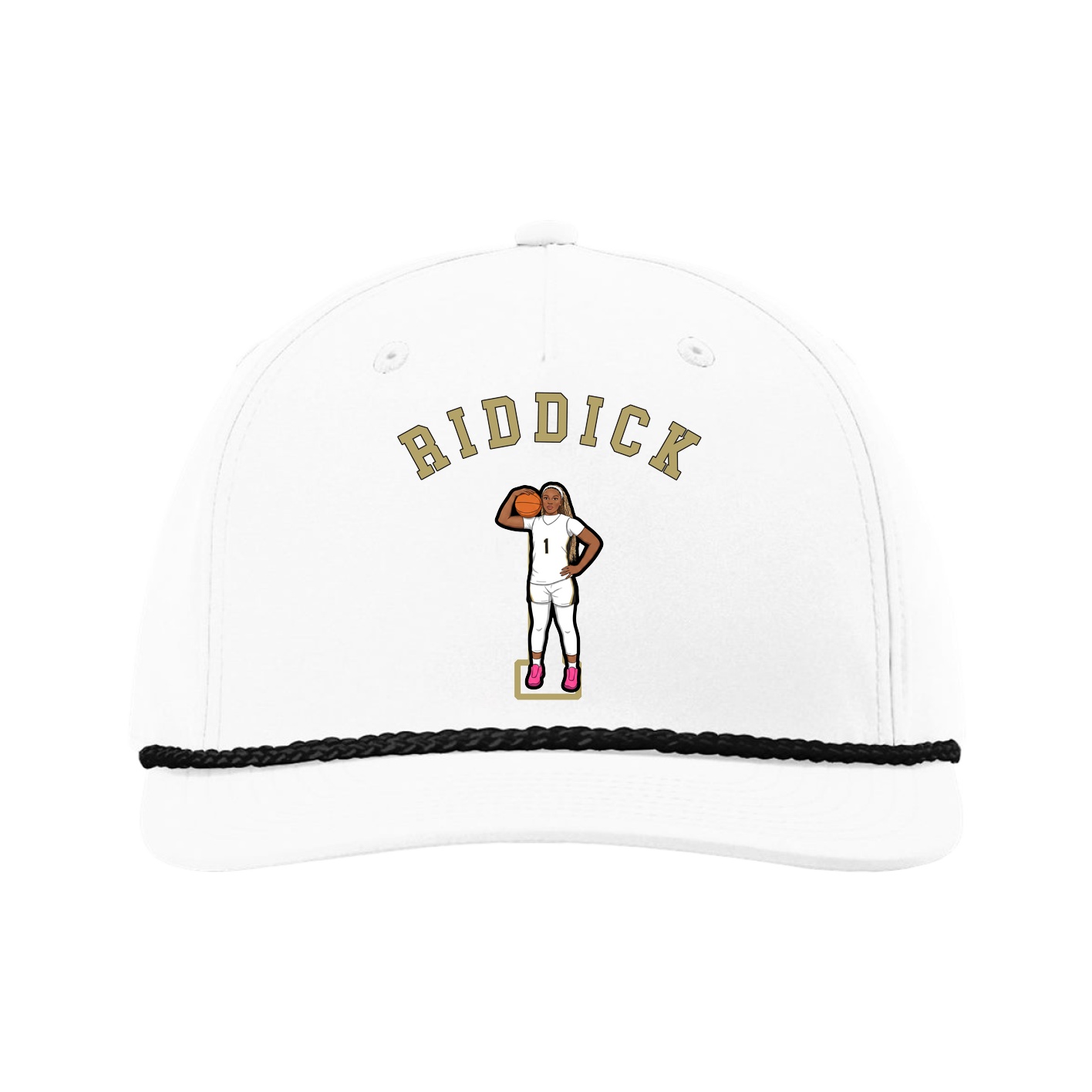 Five-Panel Classic Rope Cap — Shirsey Arch in White