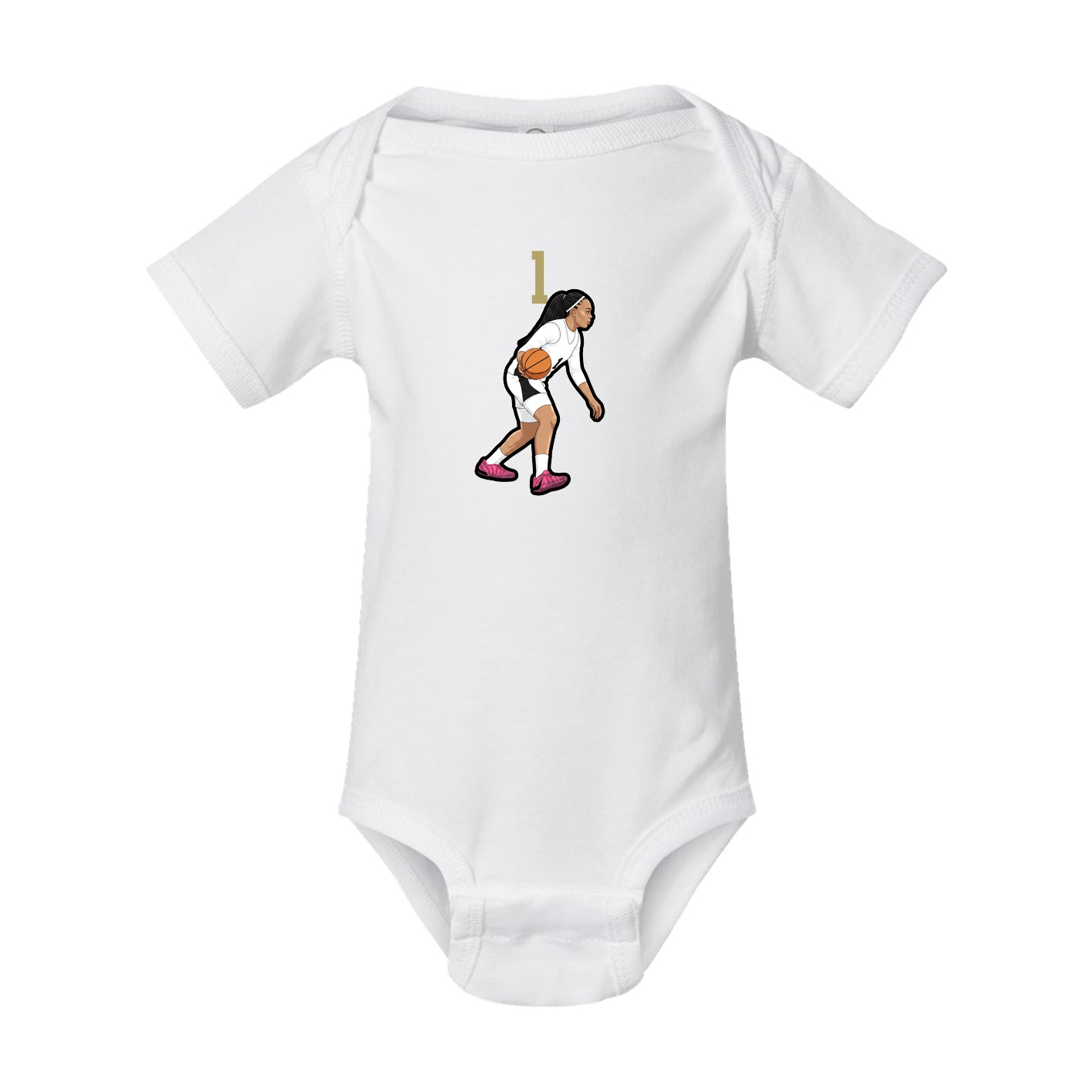 Baby Onesie — Number Top in White