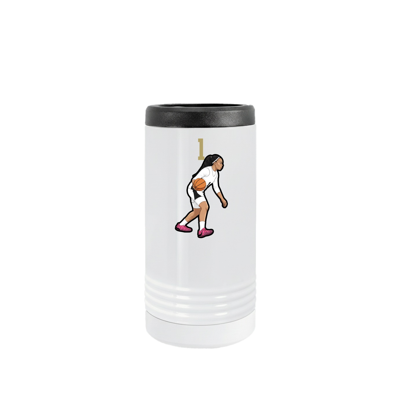 Slim Beverage Holder — Number Top in White