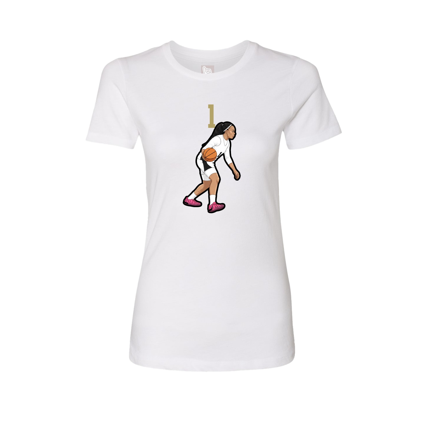 Womens Tee — Number Top in White