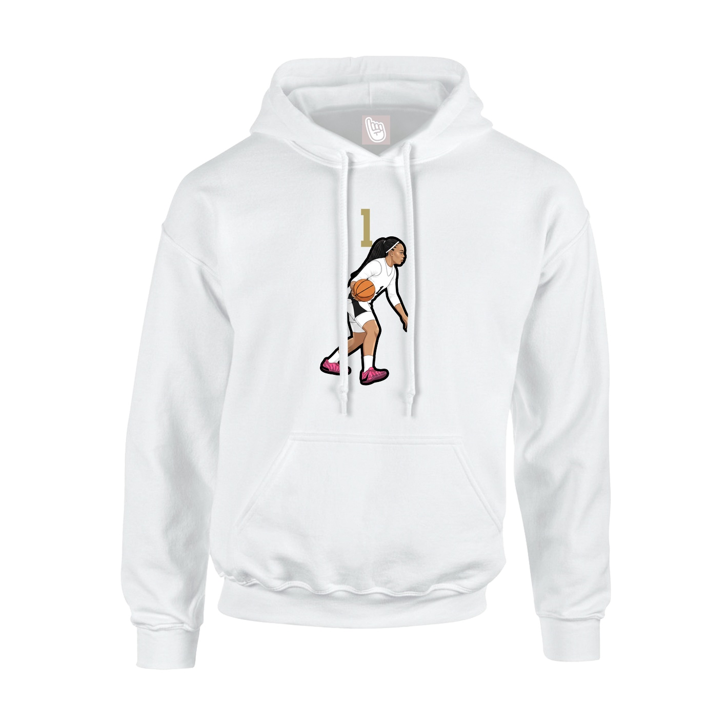 Hoodie — Number Top in White