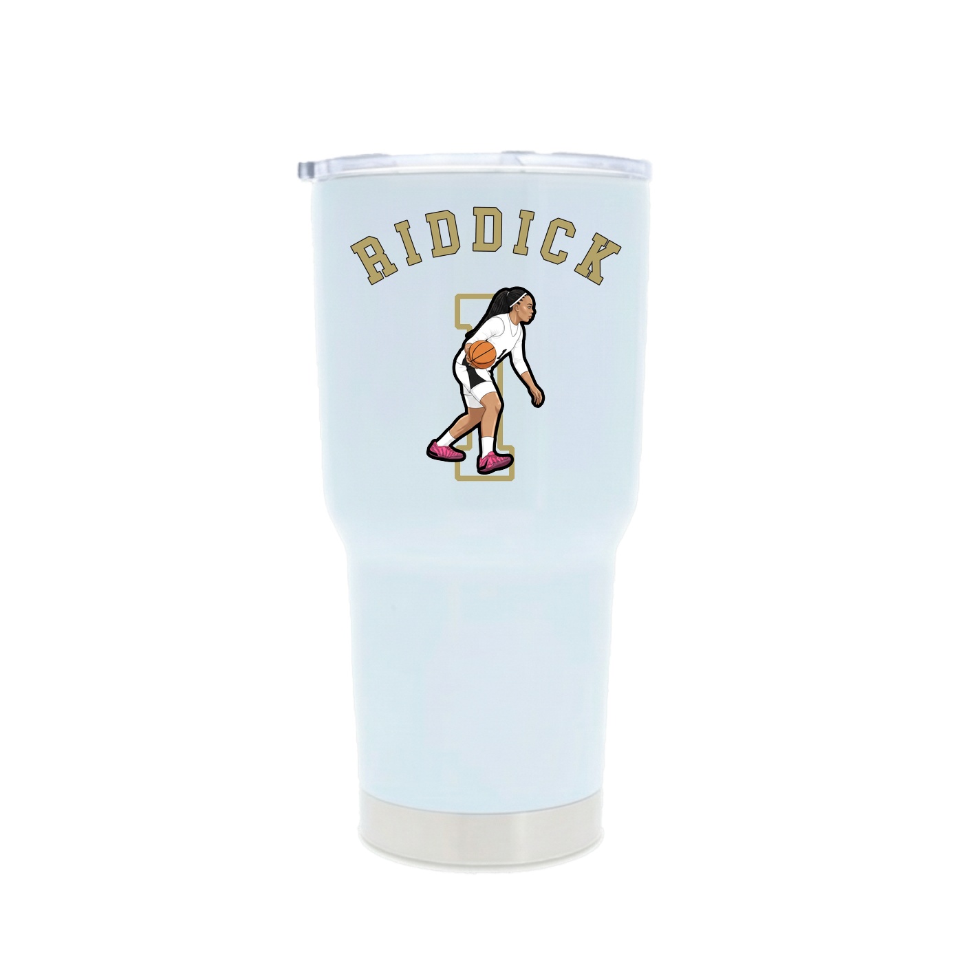 30oz Stainless Steel Tumbler — Shirsey Arch in White