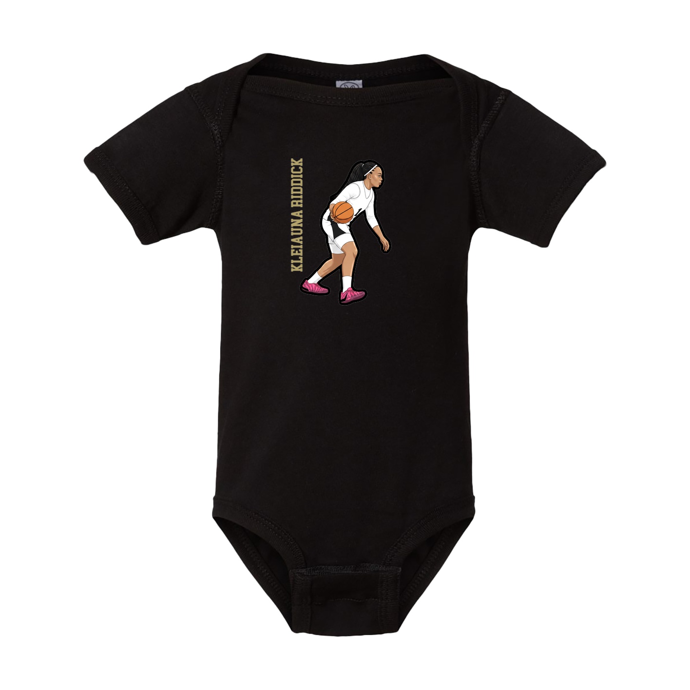 Baby Onesie — Name Vertical in Black