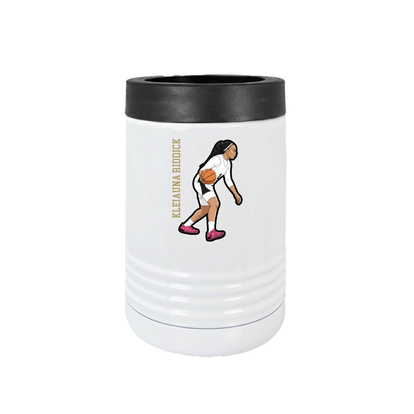 Beverage Holder — Name Vertical in White