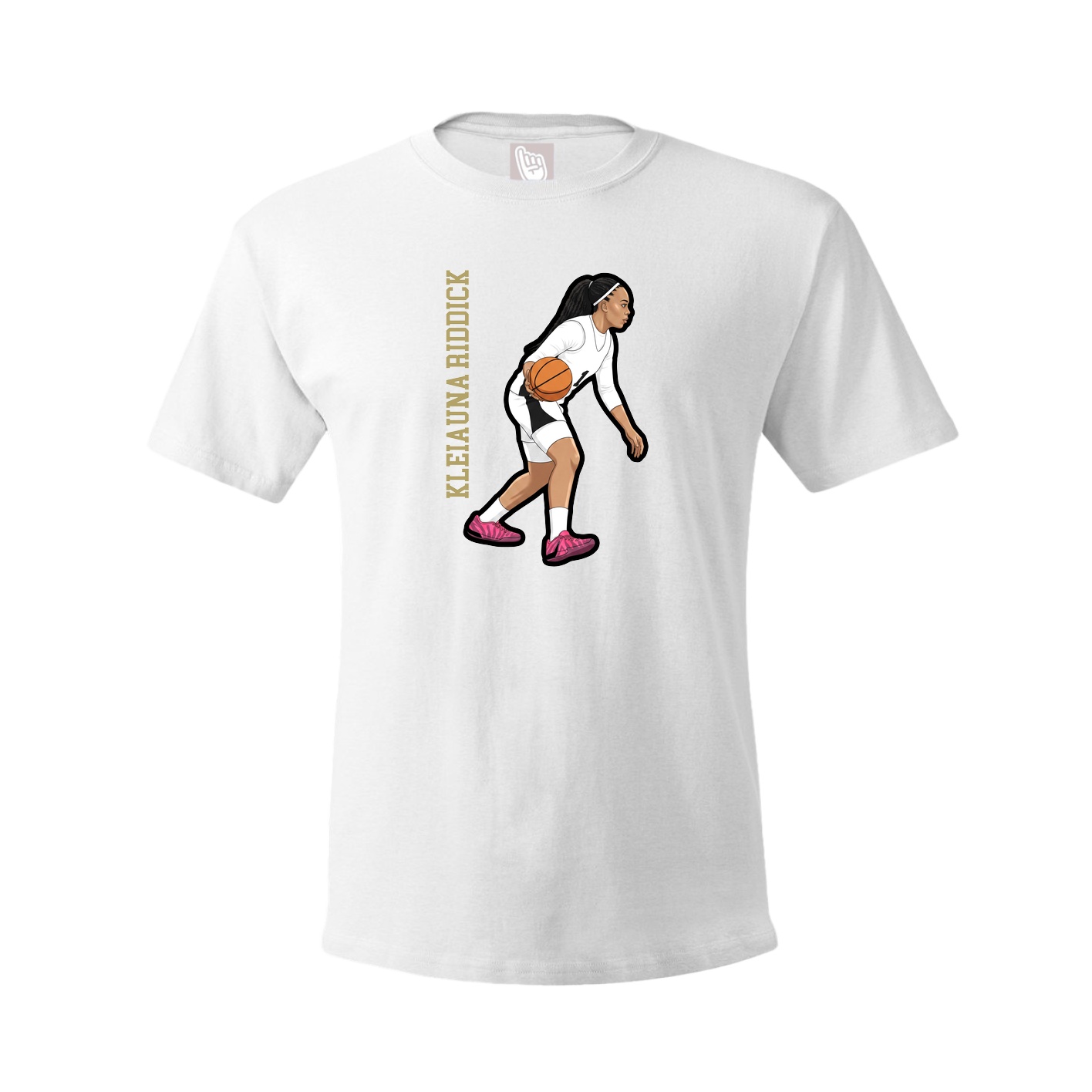 Youth Tee — Name Vertical in White