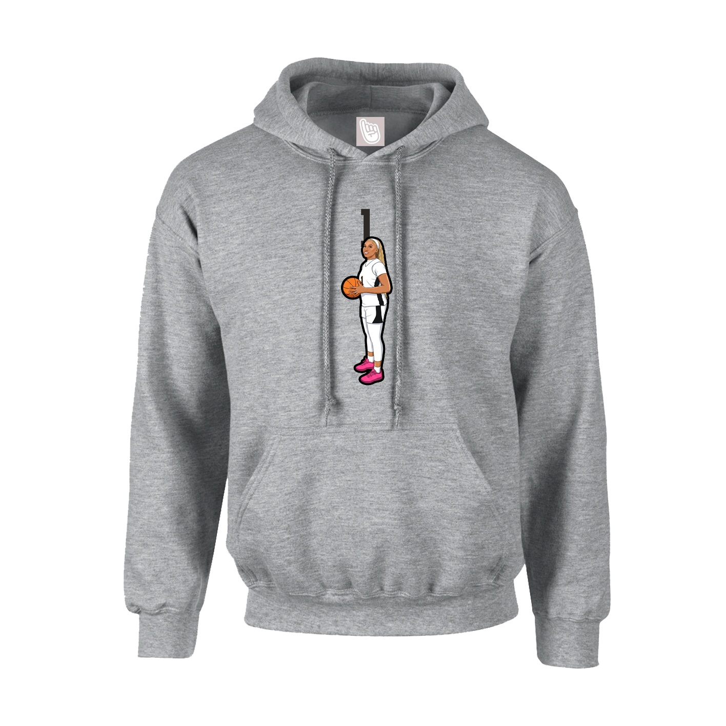 Youth Hoodie — Number Top in Grey