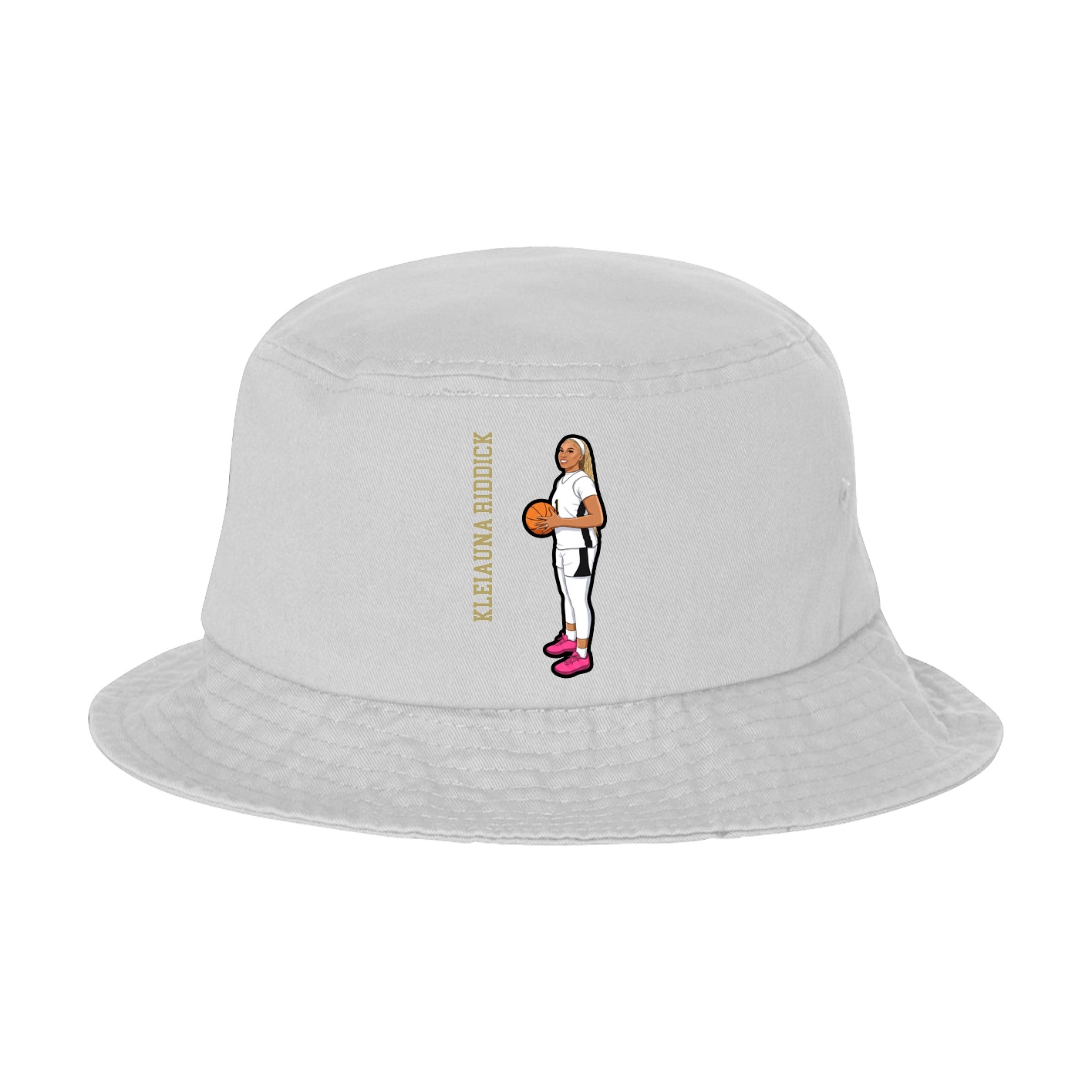 Bucket Cap — Name Vertical in White