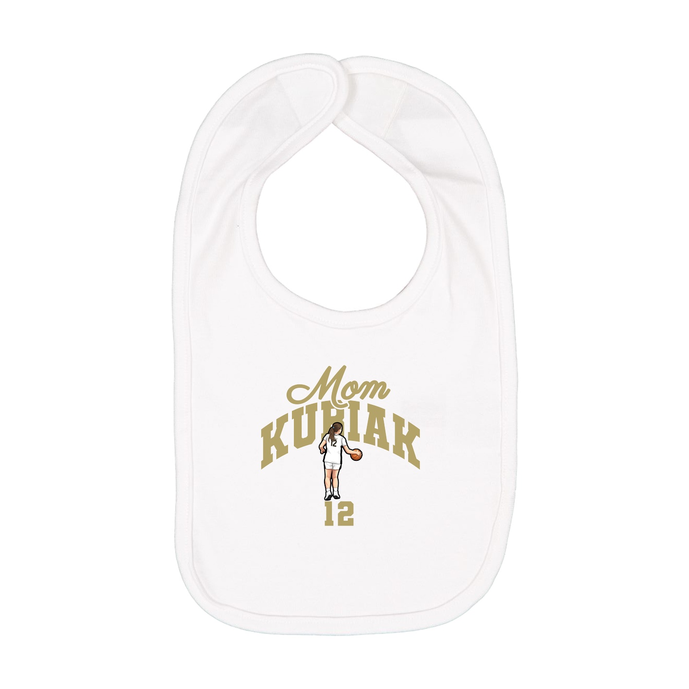 Infant Bib — Mothers Day Arch in White