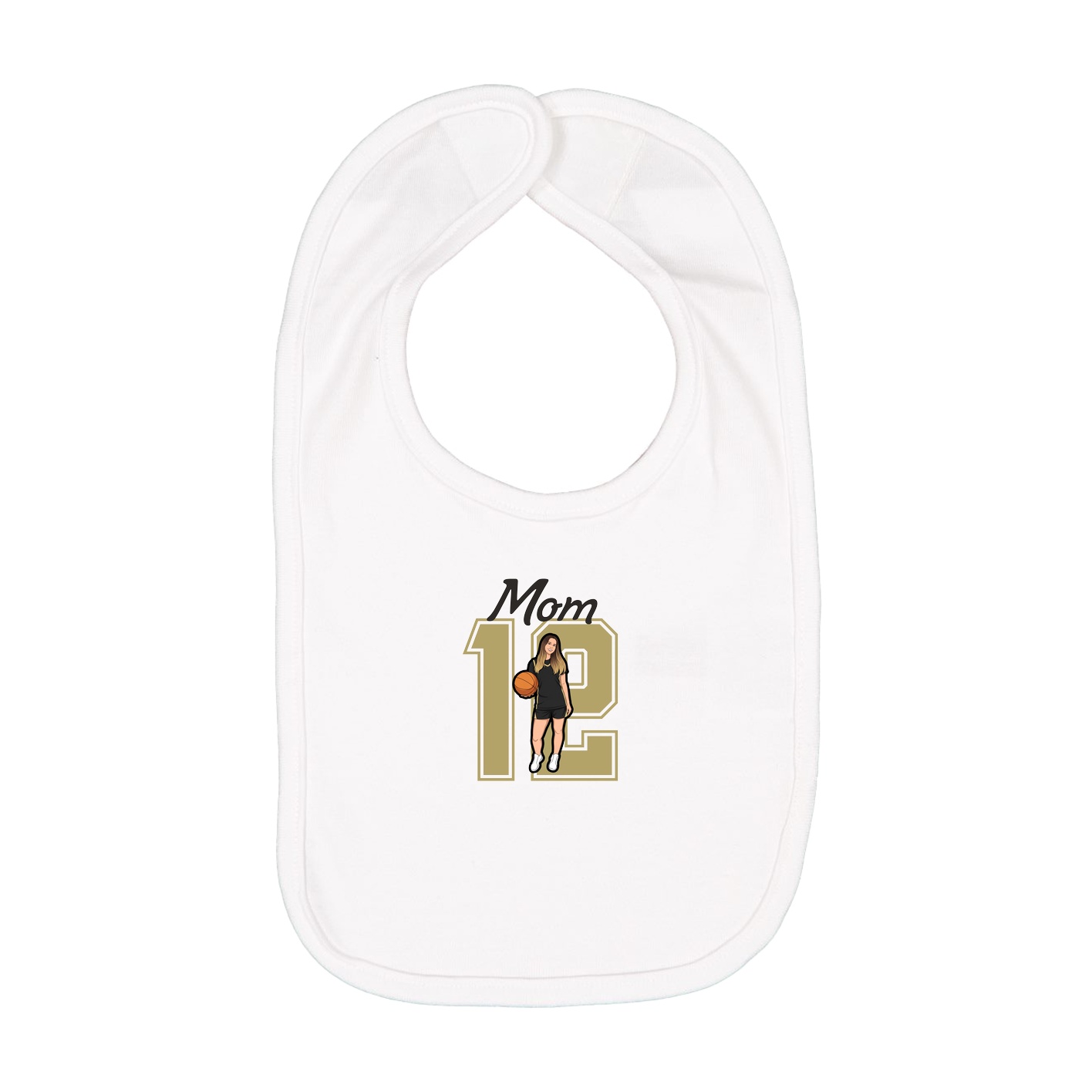 Infant Bib — Mothers Day Shirsey in White