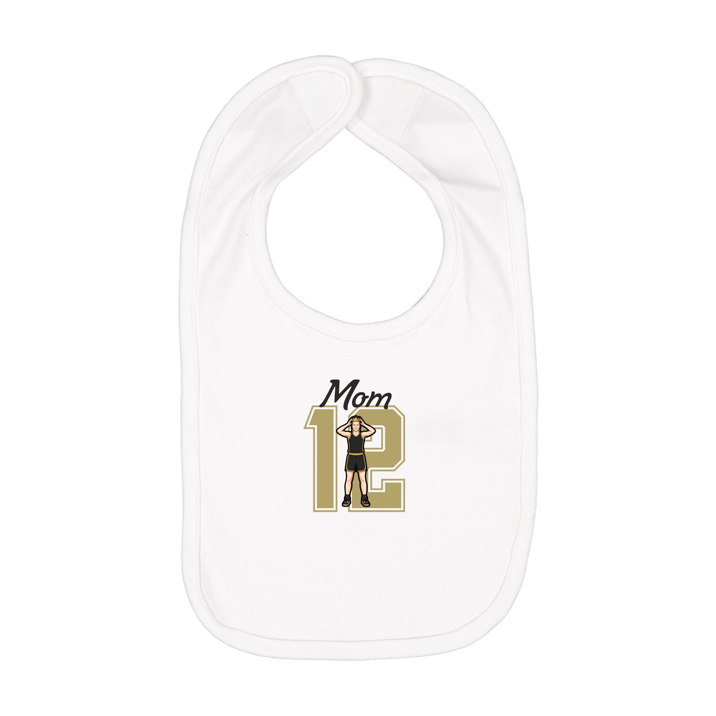 Infant Bib — Mothers Day Shirsey in White