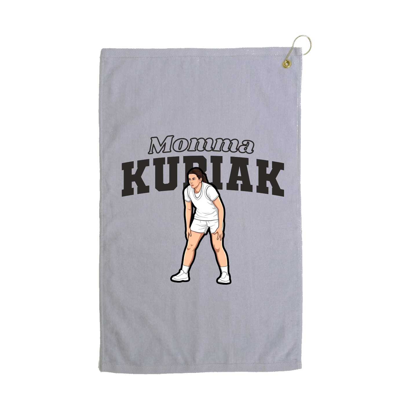 Golf Towel — Mothers Day Block in Grey
