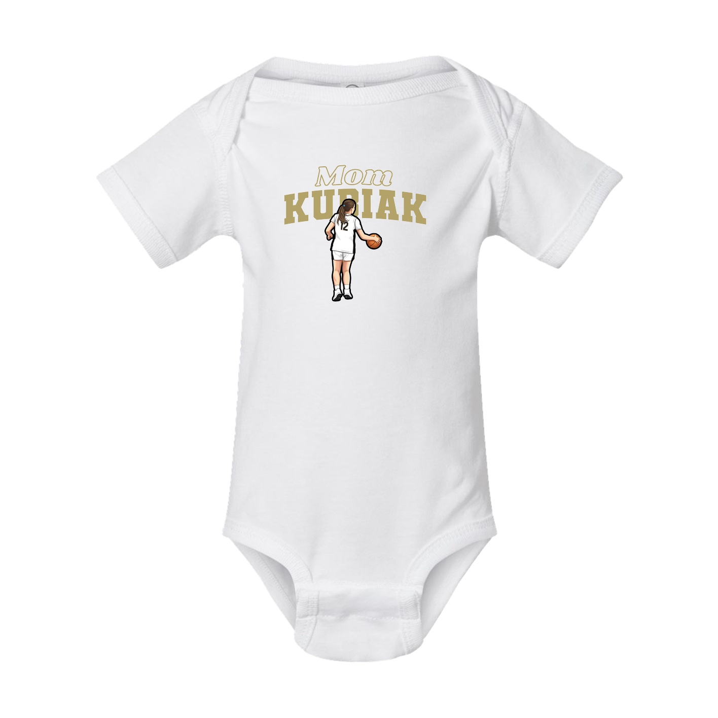 Baby Onesie — Mothers Day Block in White