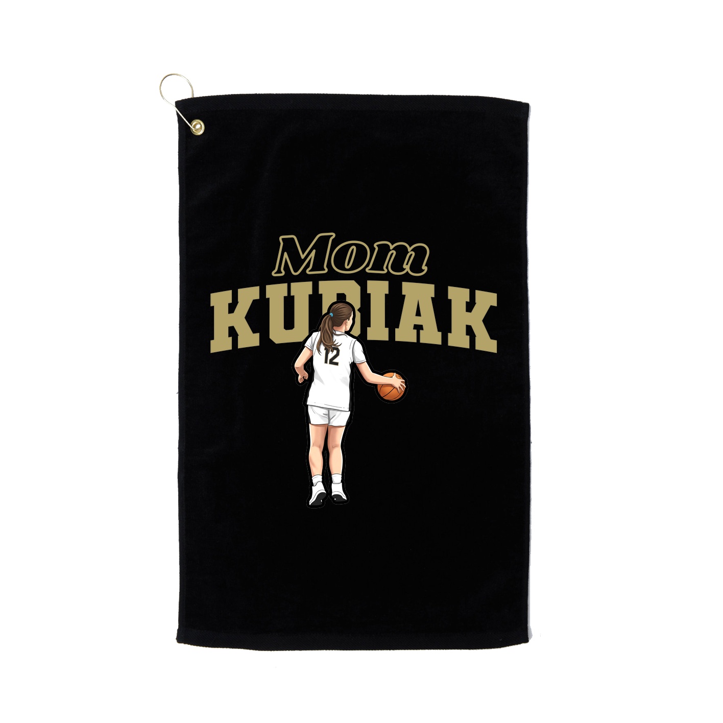 Golf Towel — Mothers Day Block in Black