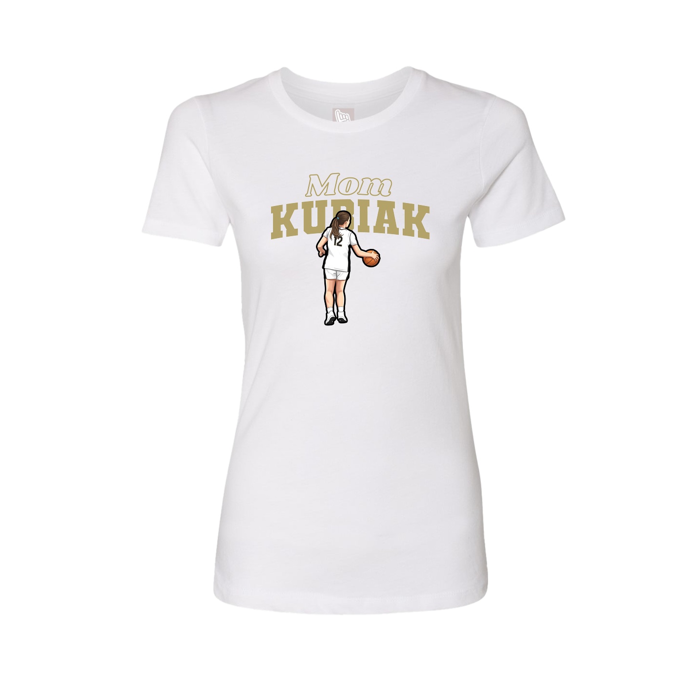 Womens Tee — Mothers Day Block in White
