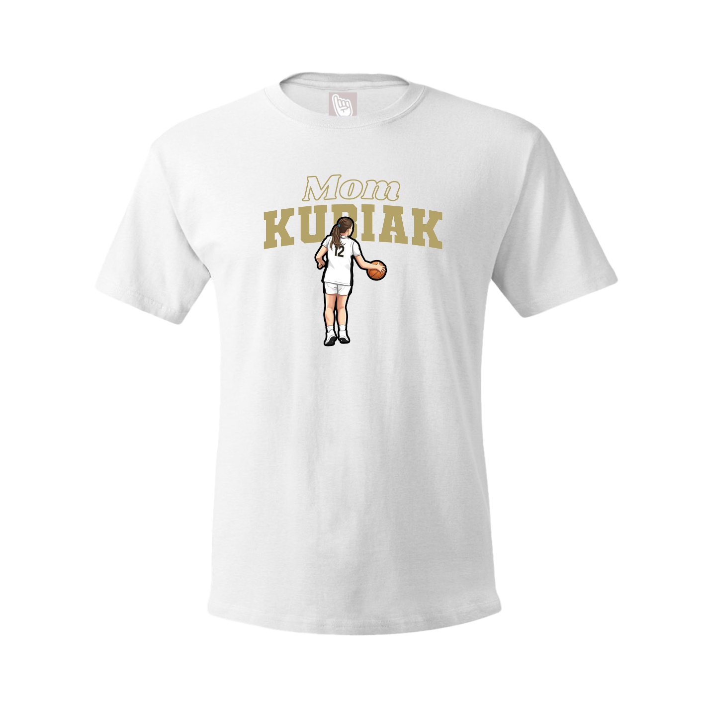 Youth Tee — Mothers Day Block in White
