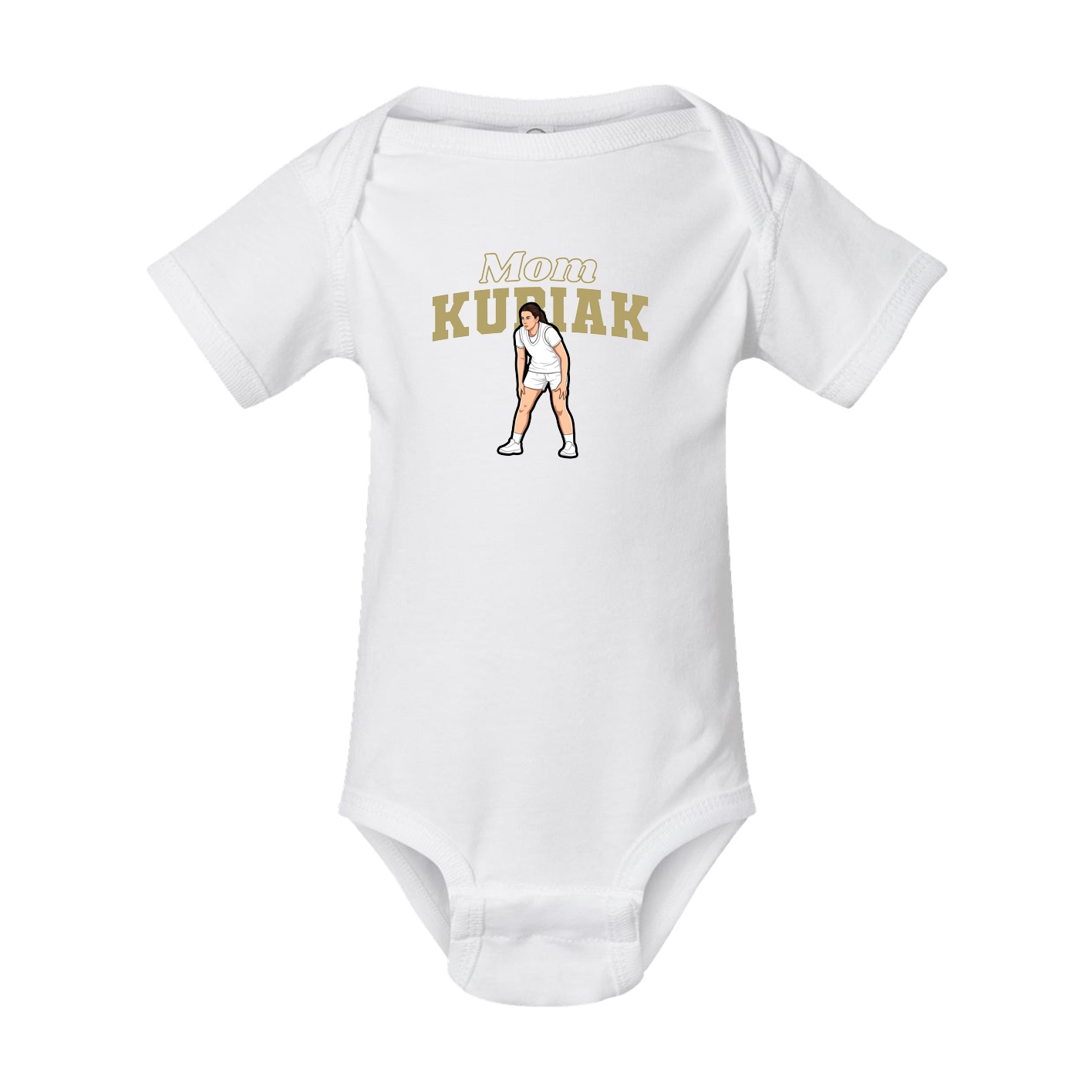 Baby Onesie — Mothers Day Block in White