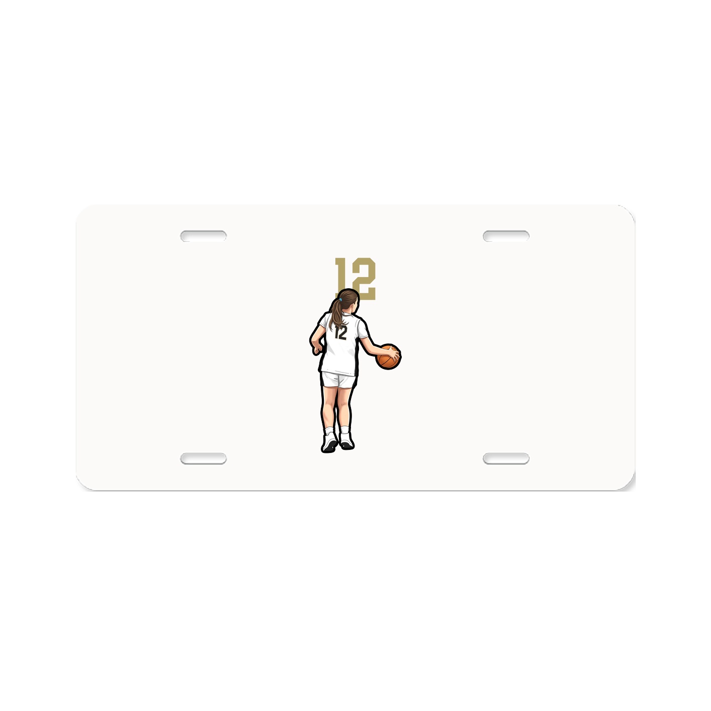 License Plate — Number Top in Classic