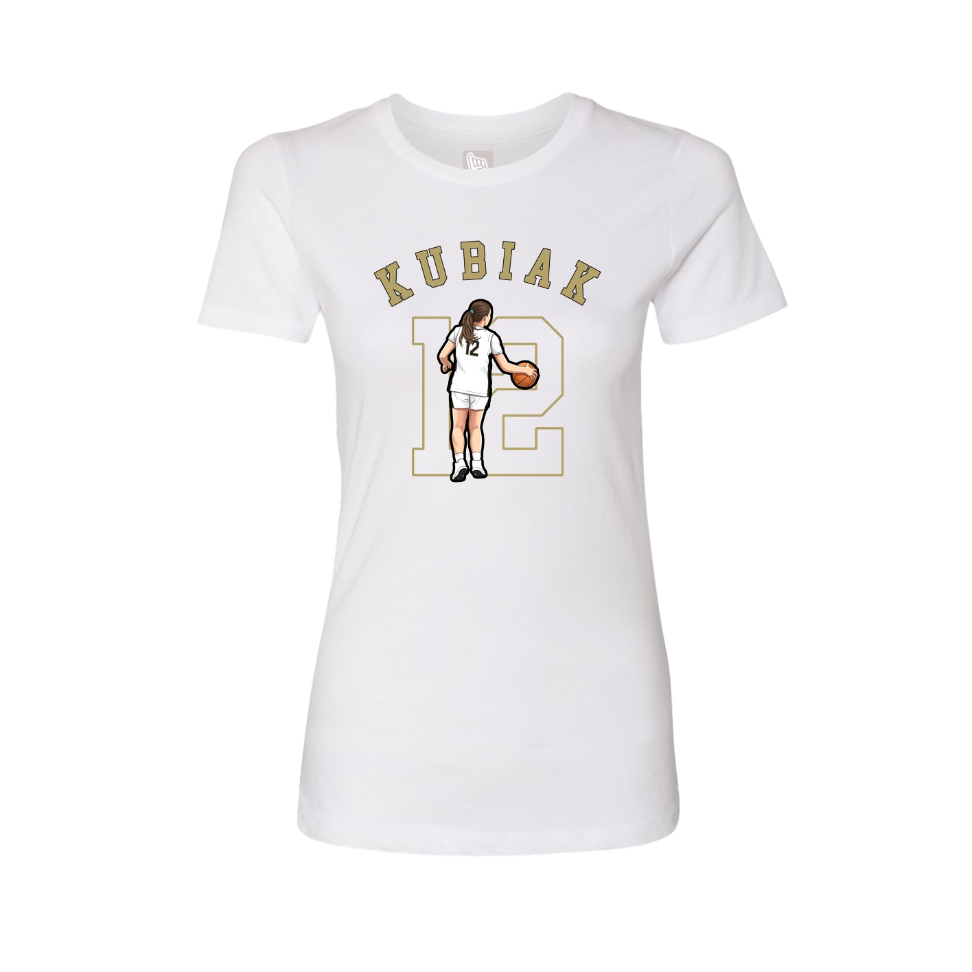 Fitted Women's Tee — Shirsey Arch in White