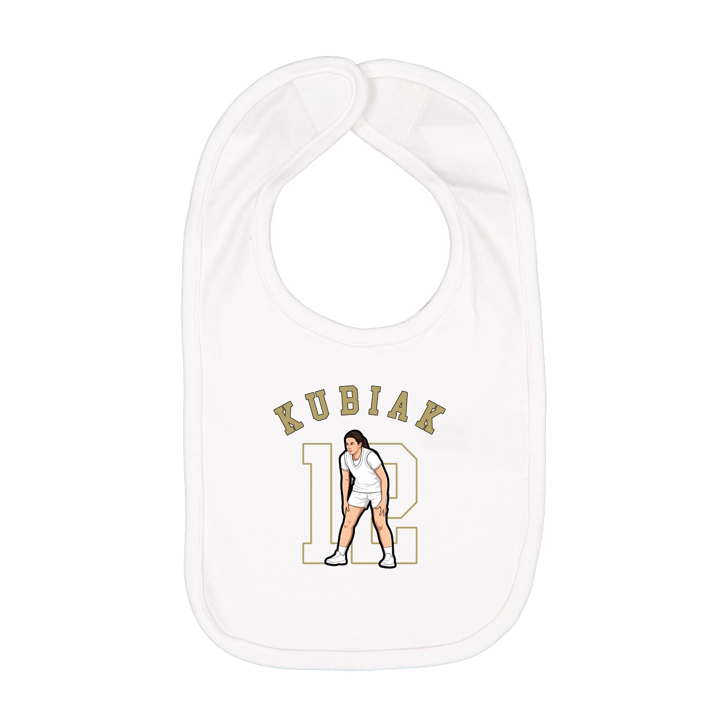 Infant Bib — Shirsey Arch in White