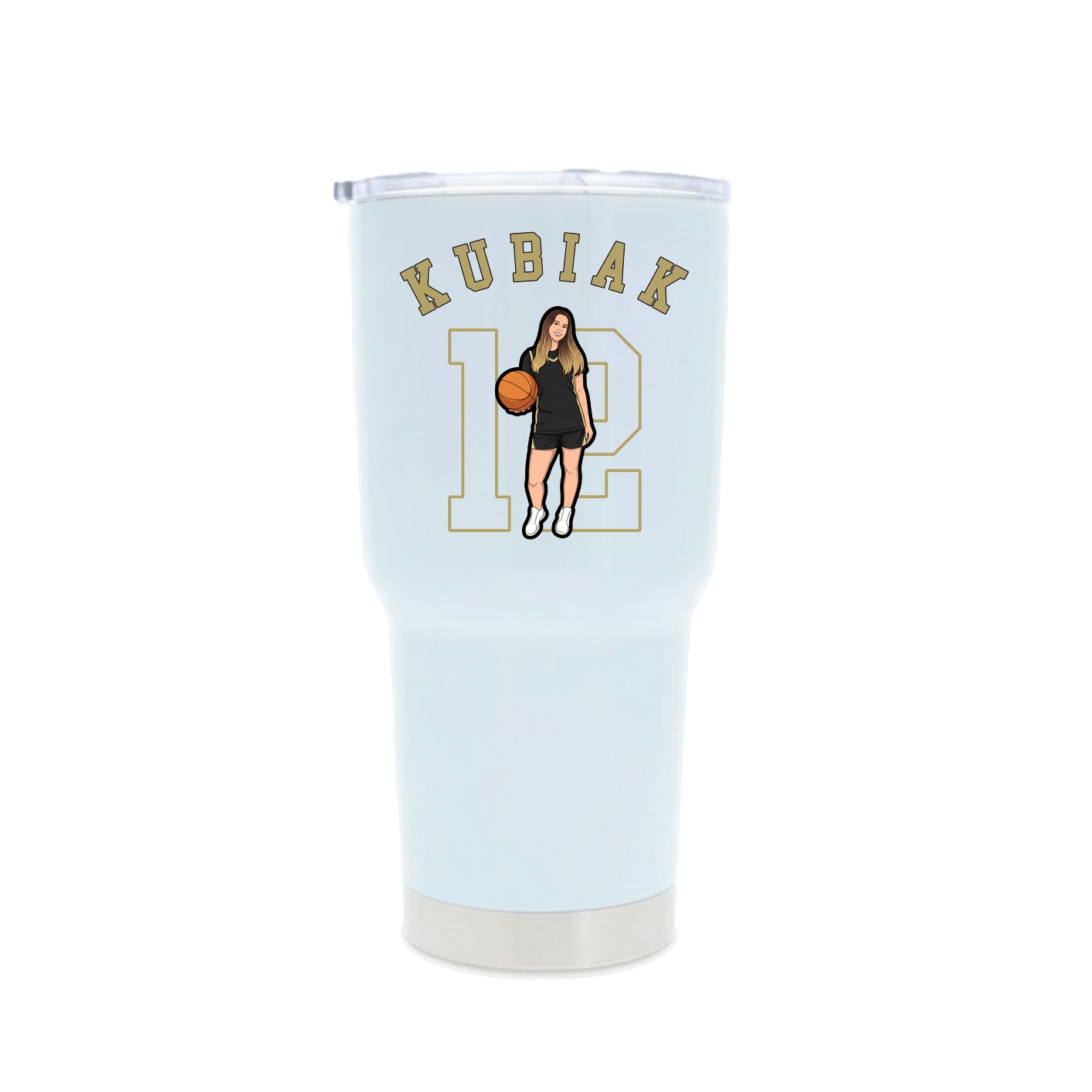 30oz Stainless Steel Tumbler — Shirsey Arch in White