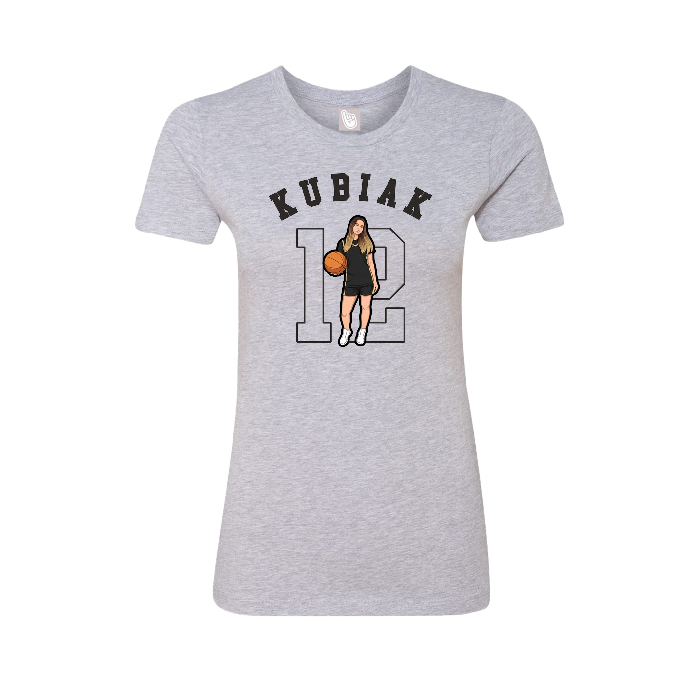 Fitted Women's Tee — Shirsey Arch in Grey