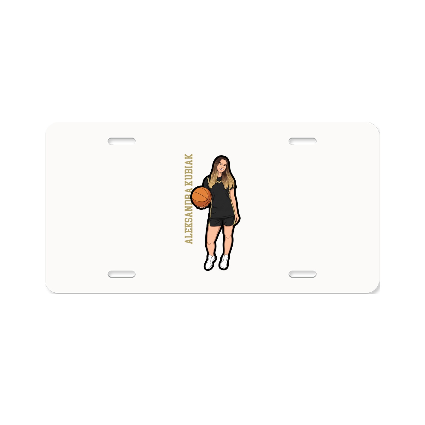 License Plate — Name Vertical in Classic