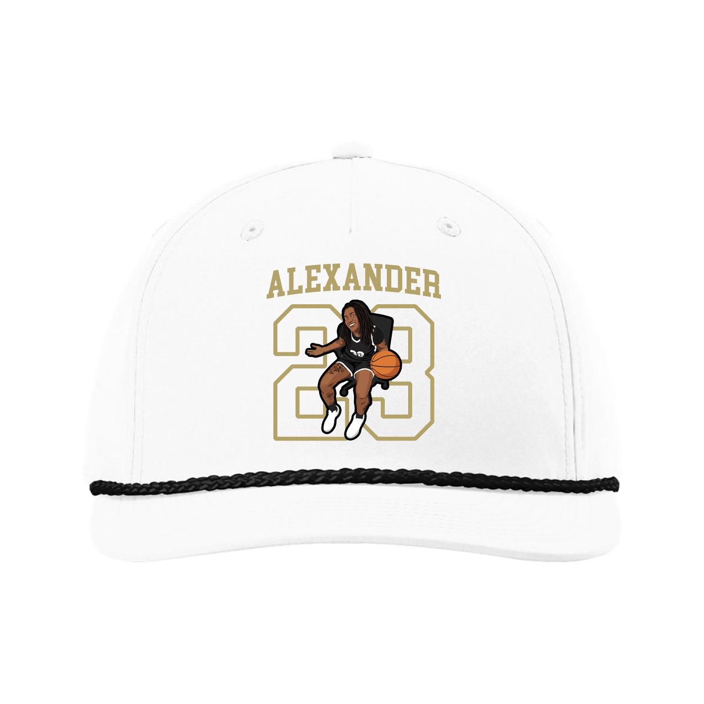 Five-Panel Classic Rope Cap — Shirsey in White