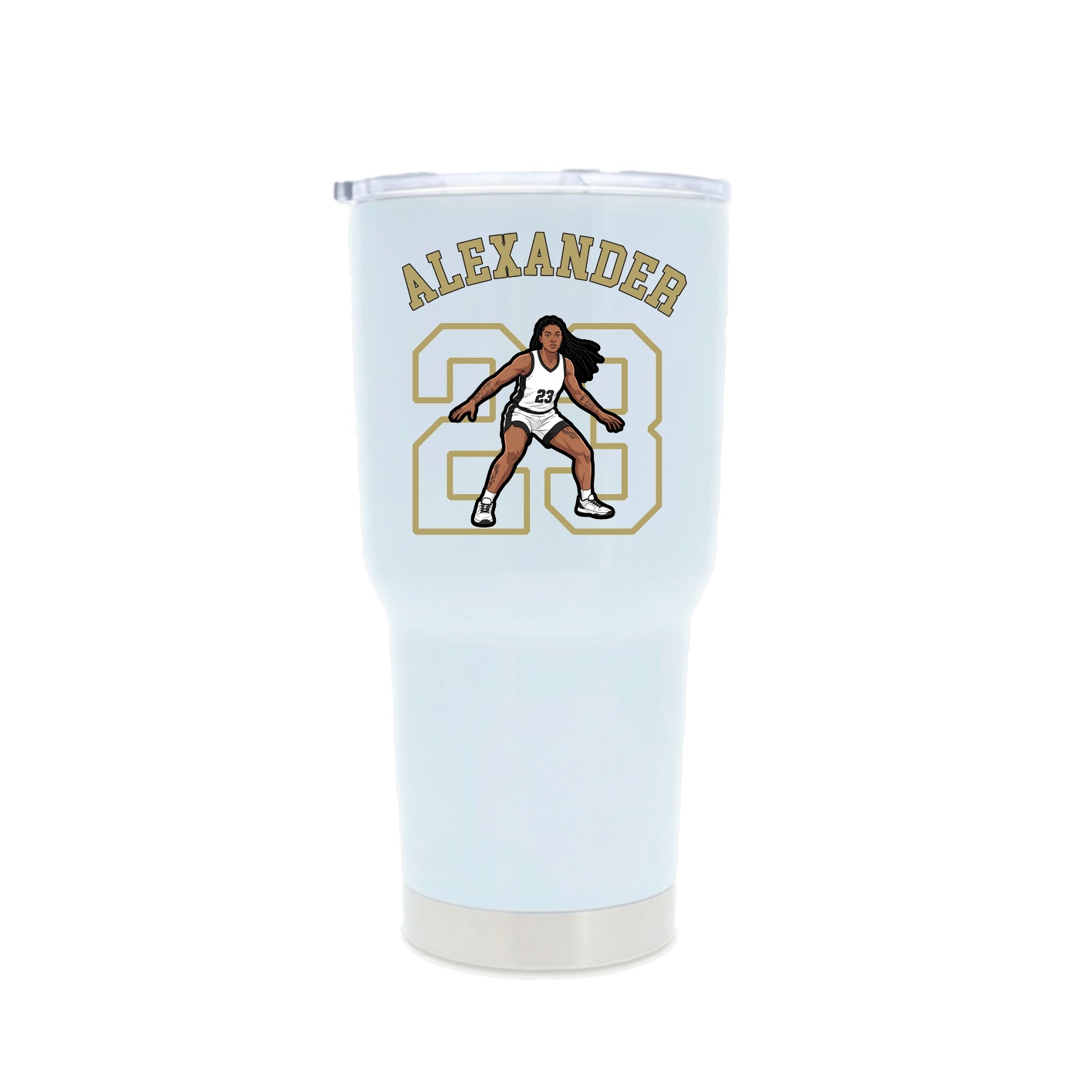 30oz Stainless Steel Tumbler — Shirsey Arch in White