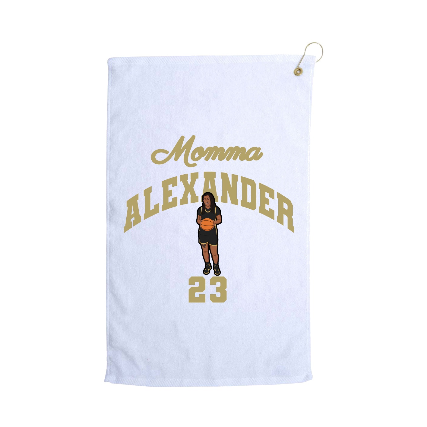 Golf Towel — Mothers Day Arch in White