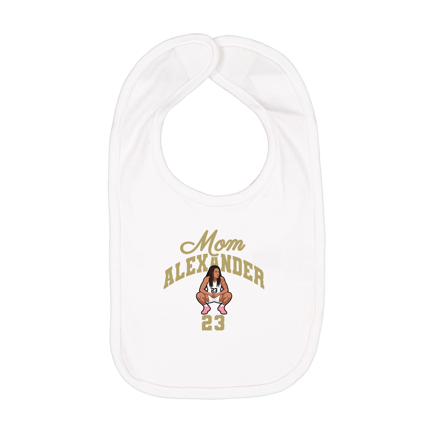 Infant Bib — Mothers Day Arch in White