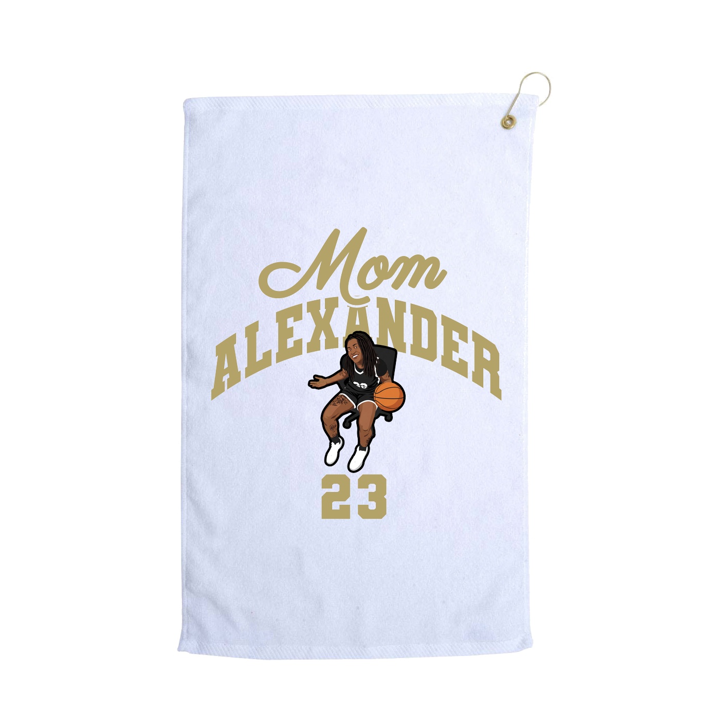 Golf Towel — Mothers Day Arch in White
