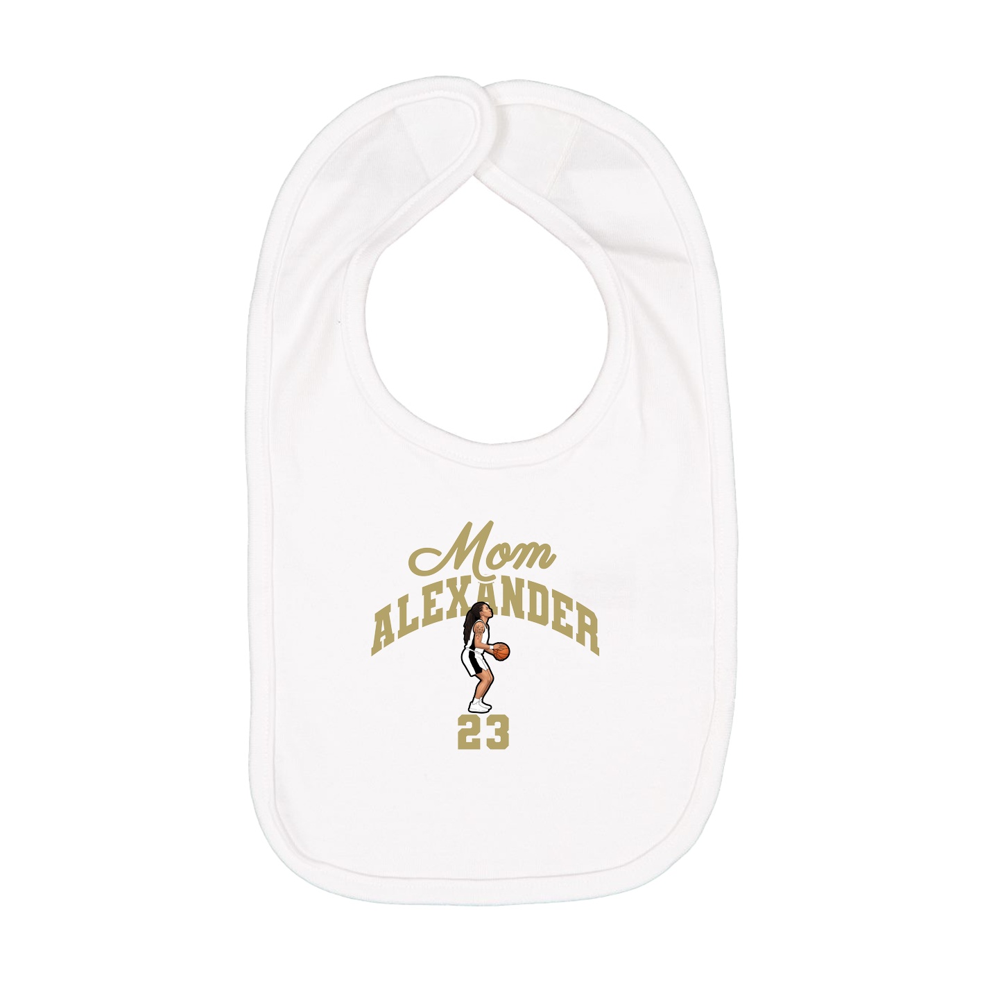 Infant Bib — Mothers Day Arch in White