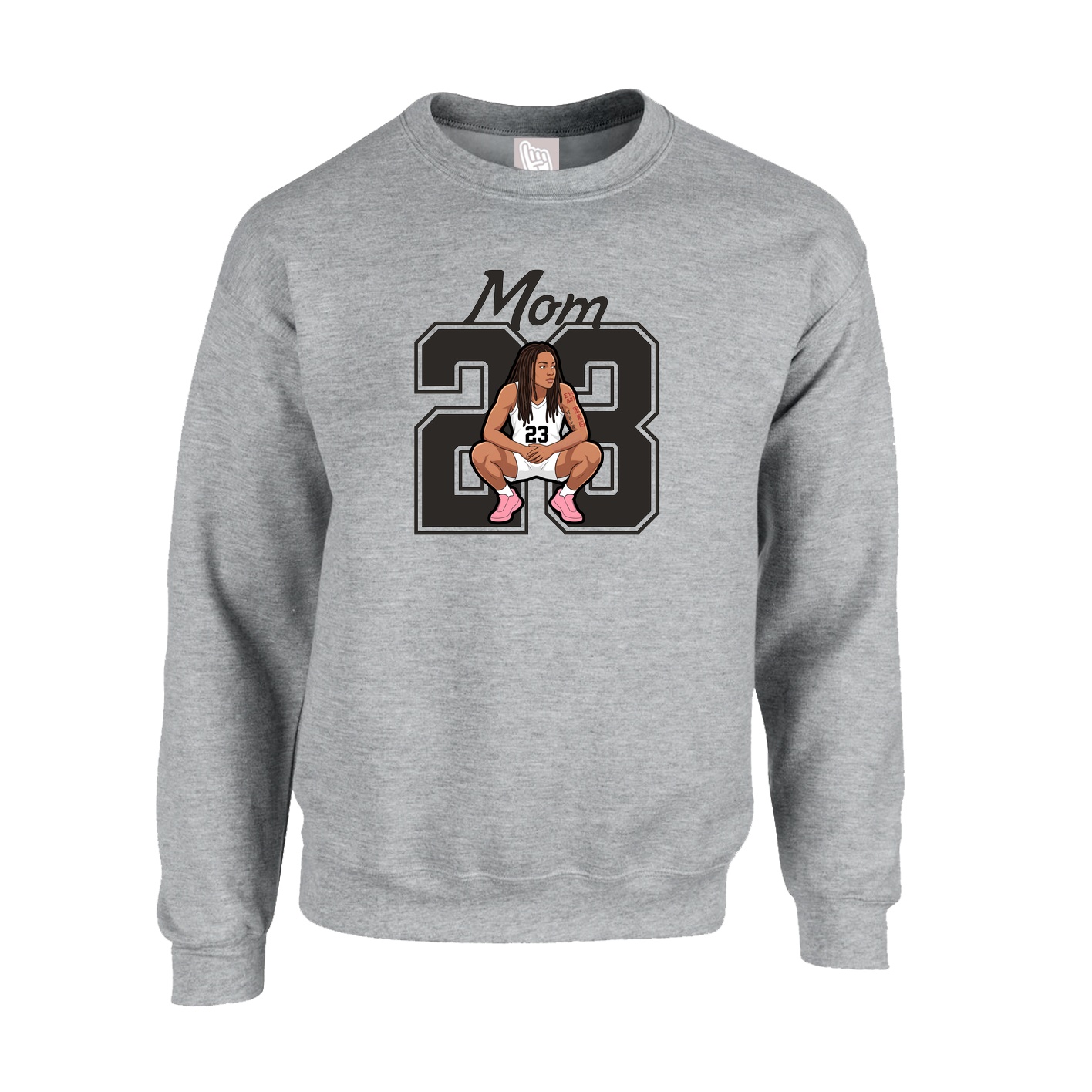 Fleece Crew — Mothers Day Shirsey in Grey