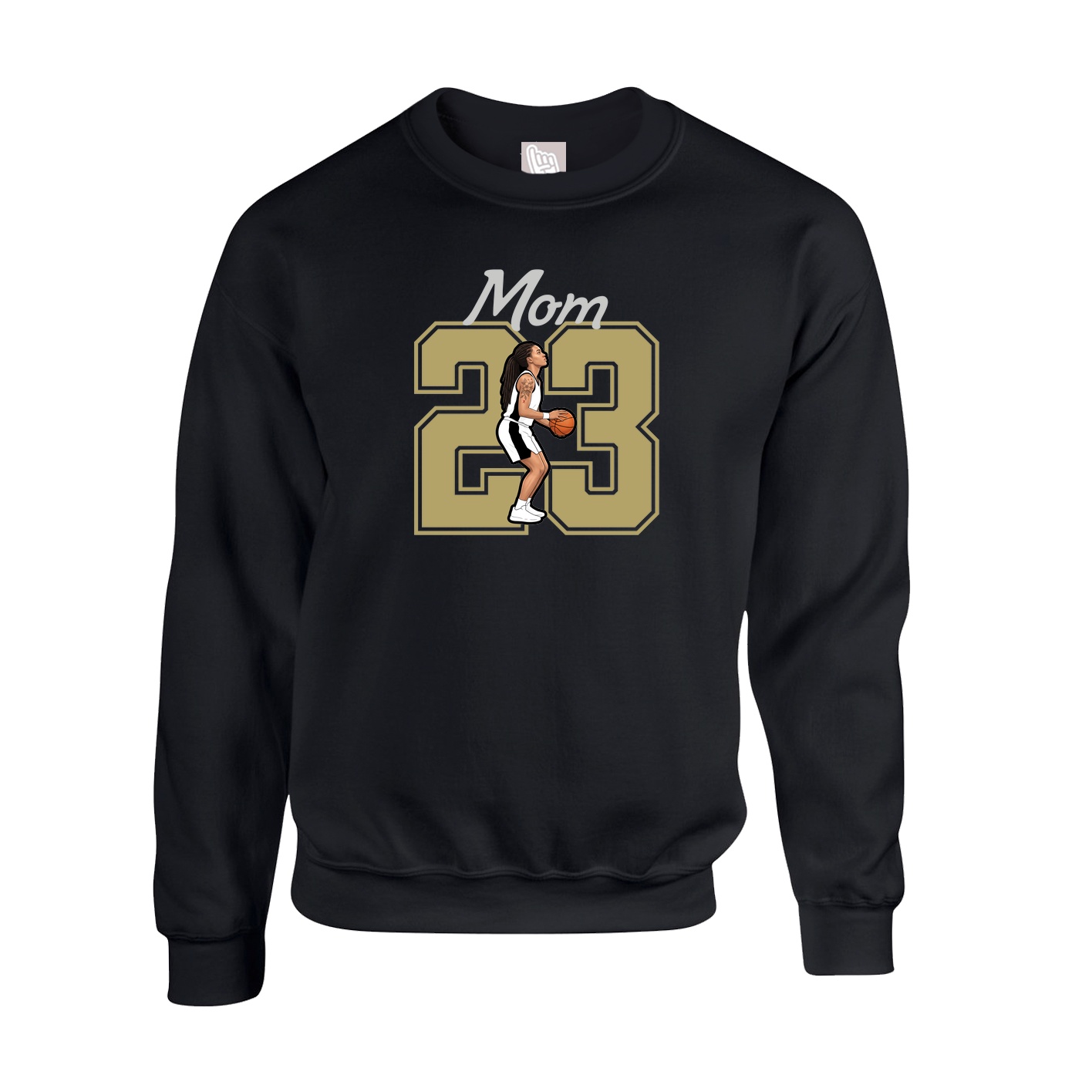 Fleece Crew — Mothers Day Shirsey in Black