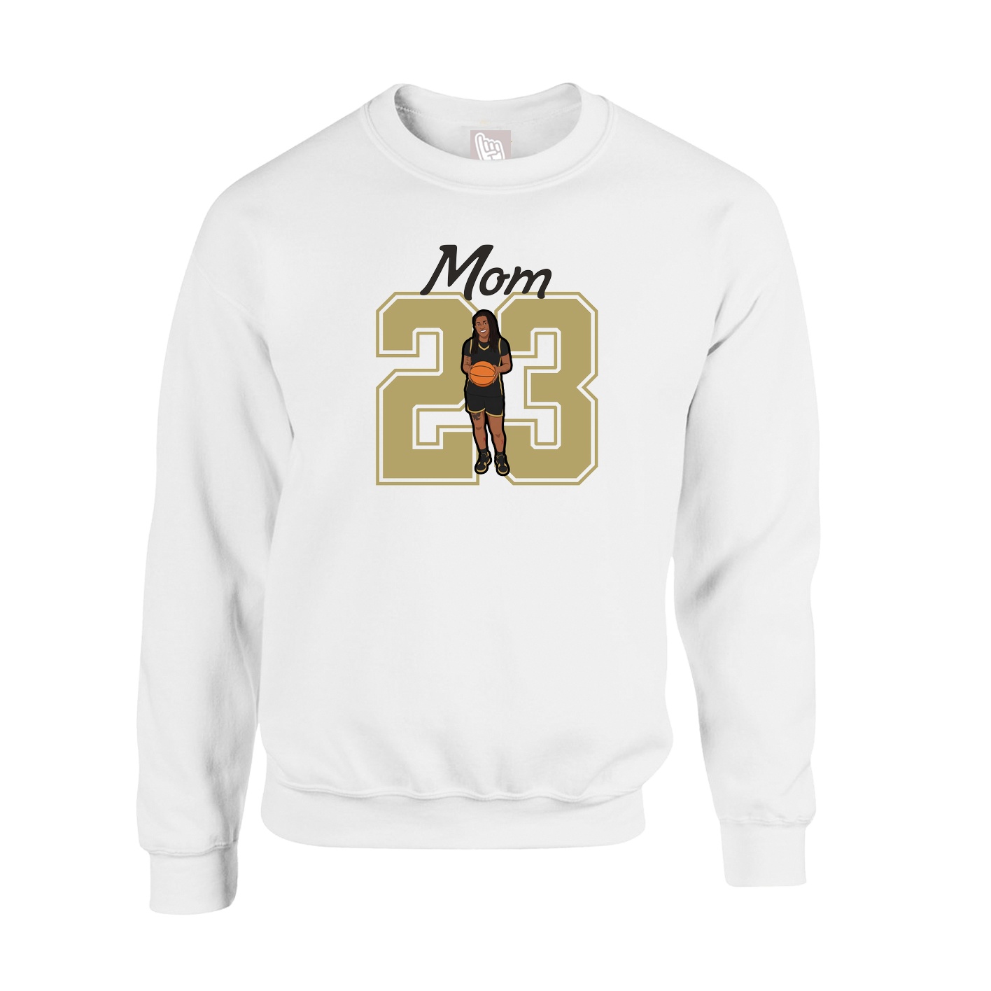 Fleece Crew — Mothers Day Shirsey in White