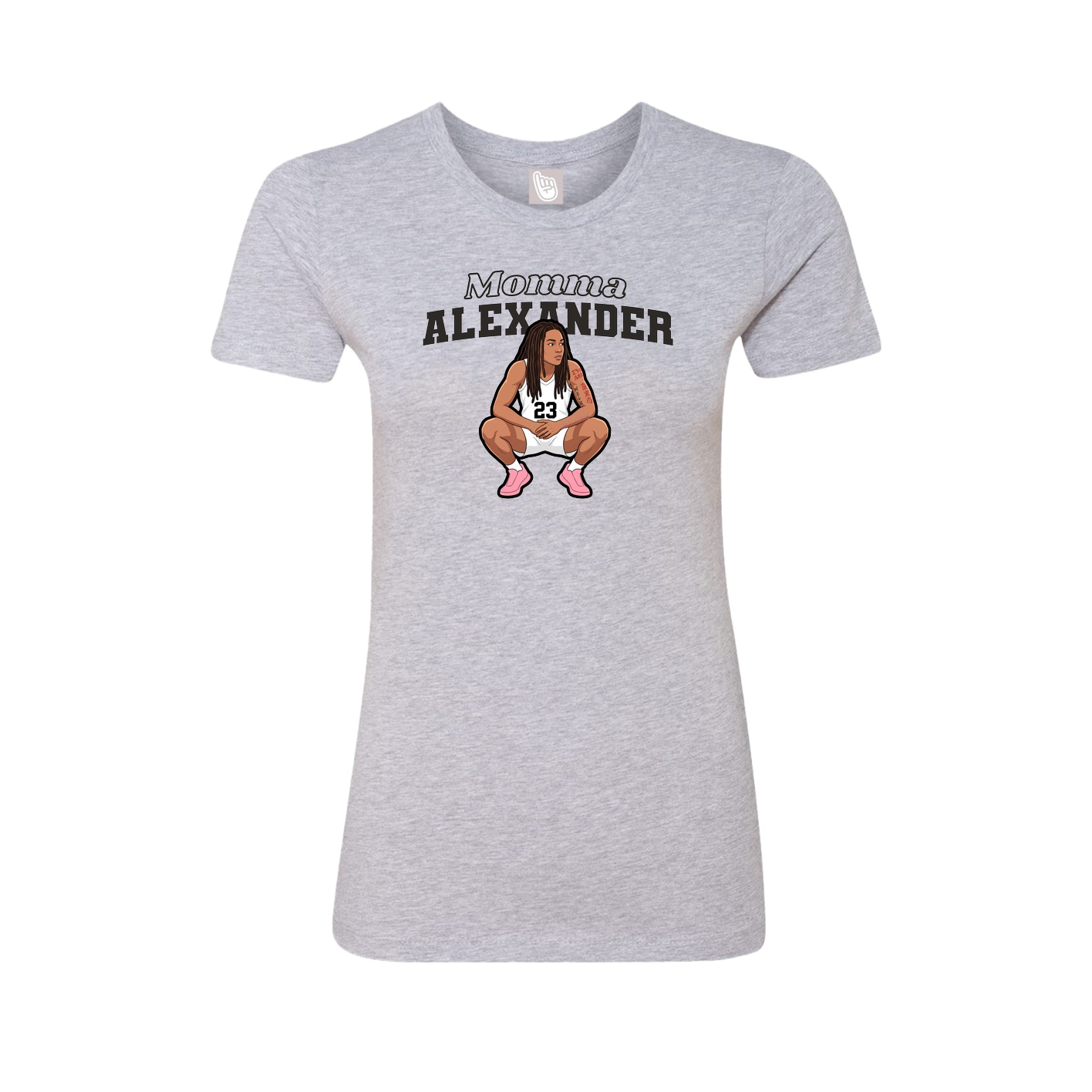 Womens Tee — Mothers Day Block in Grey