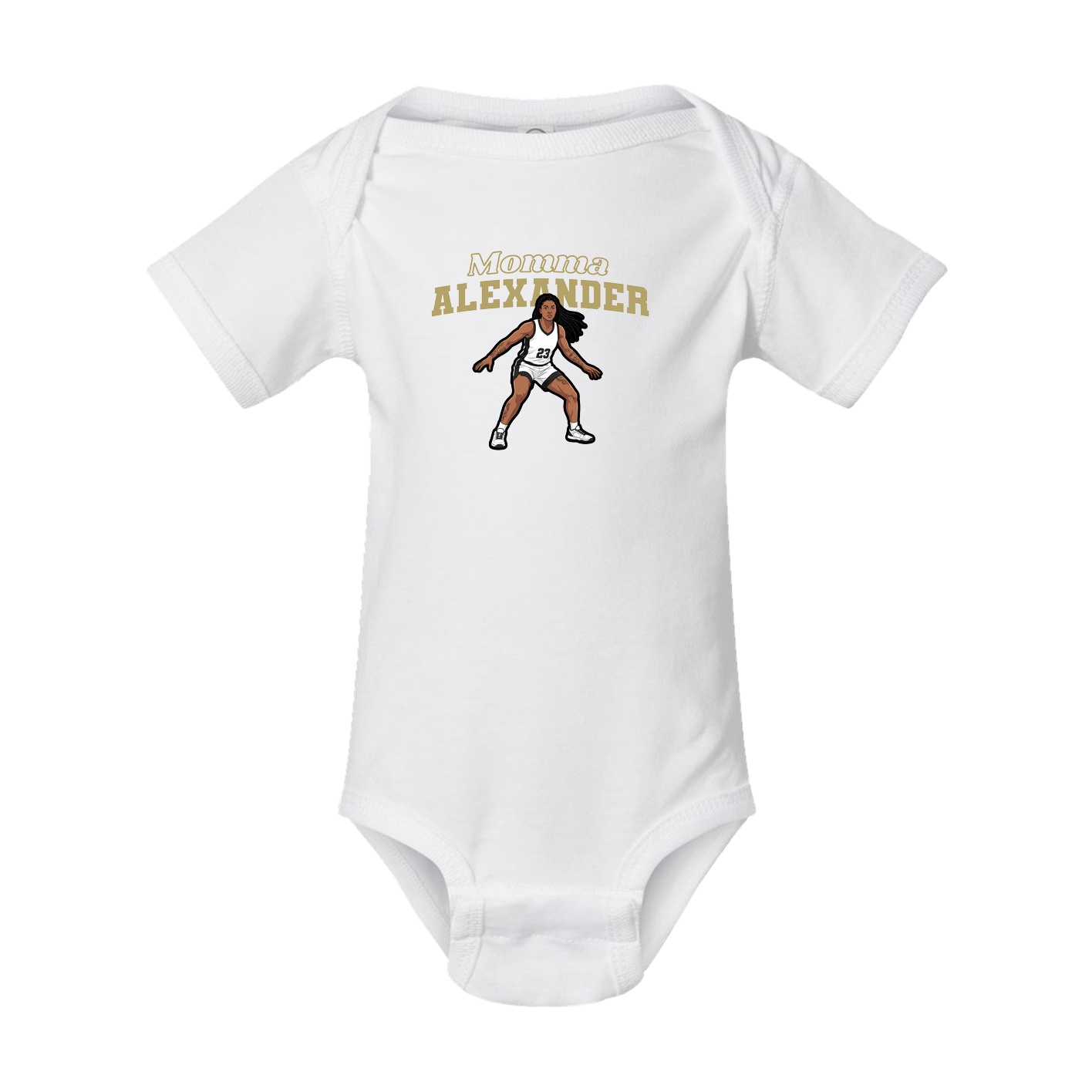 Baby Onesie — Mothers Day Block in White