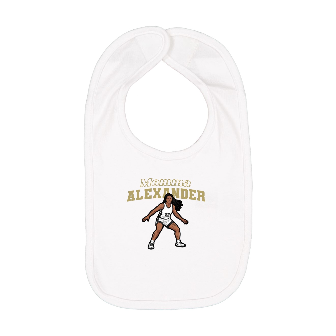 Infant Bib — Mothers Day Block in White