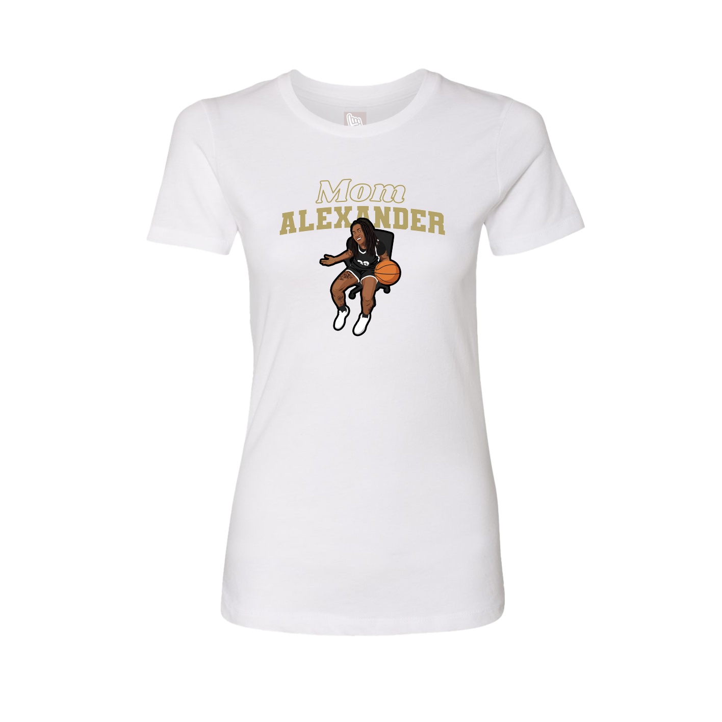 Womens Tee — Mothers Day Block in White